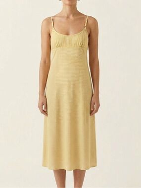 Porridge Yellow Slip Dress, Size S